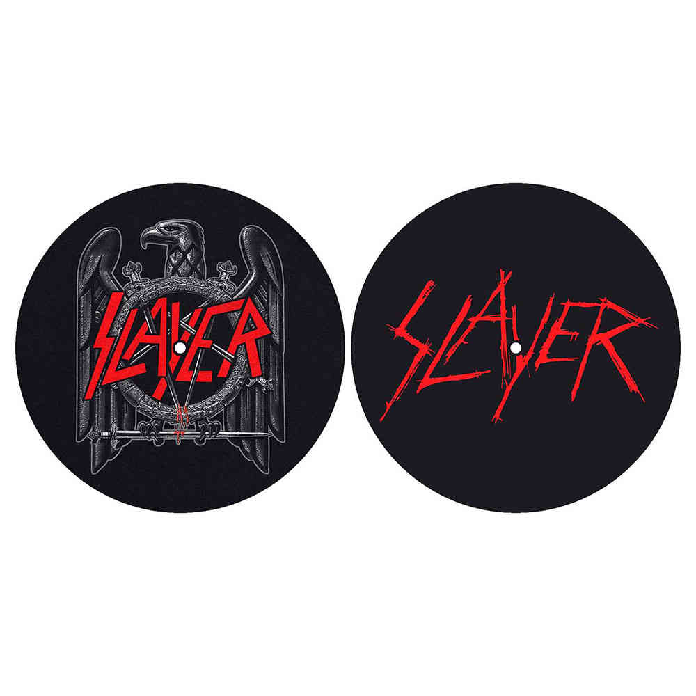 Slayer - Eagle/Scratched Logo Plattenspieler Slipmat - Mehrfarben